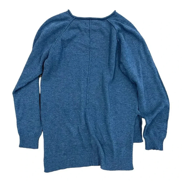 Ugg Blue Knit Outseam High Low Sweater S - Picture 2 of 4